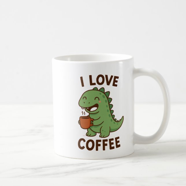 Caneca De Café I Love Coffee Design – Cute Coffee Lover  (Direita)