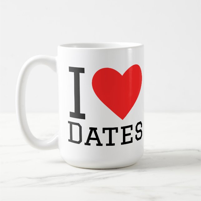 Caneca De Café I love dates (Esquerda)
