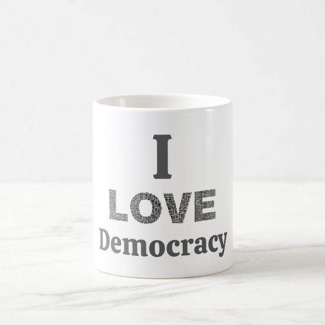 Caneca De Café I Love Democracy Coffee Mug (Centro)