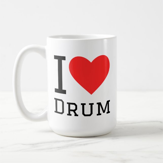 Caneca De Café i love drum (Esquerda)