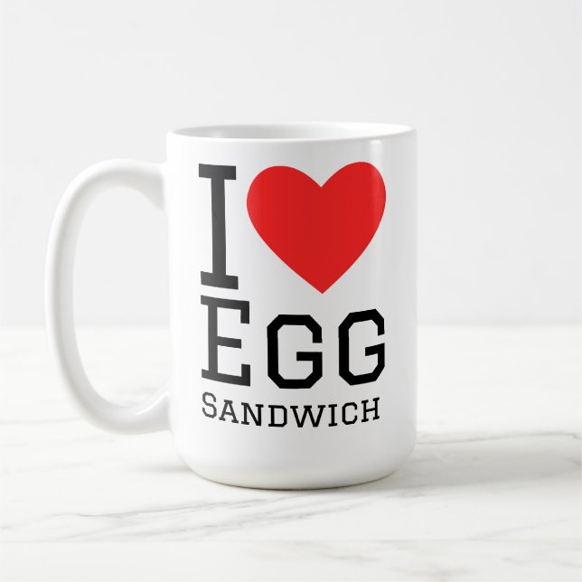 Caneca De Café I love egg sandwich (Esquerda)