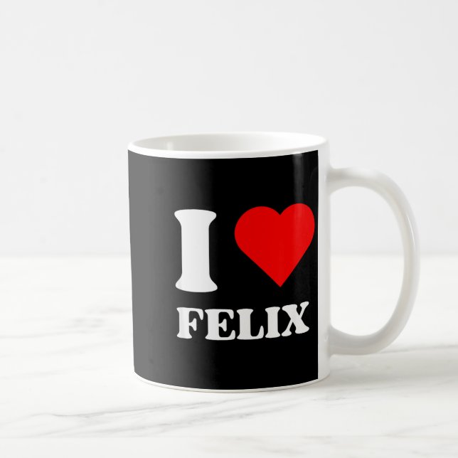 Caneca De Café I Love Felix I Heart Felix Name Y2k Valentines Day (Direita)