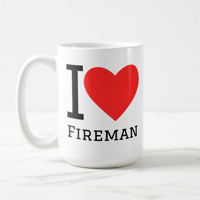 Caneca De Café I love fireman  (Esquerda)