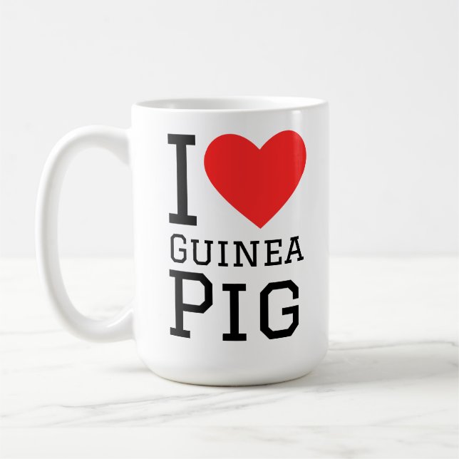 Caneca De Café I love Guinea pig (Esquerda)