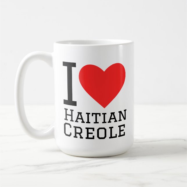 Caneca De Café I love haitian creole  (Esquerda)