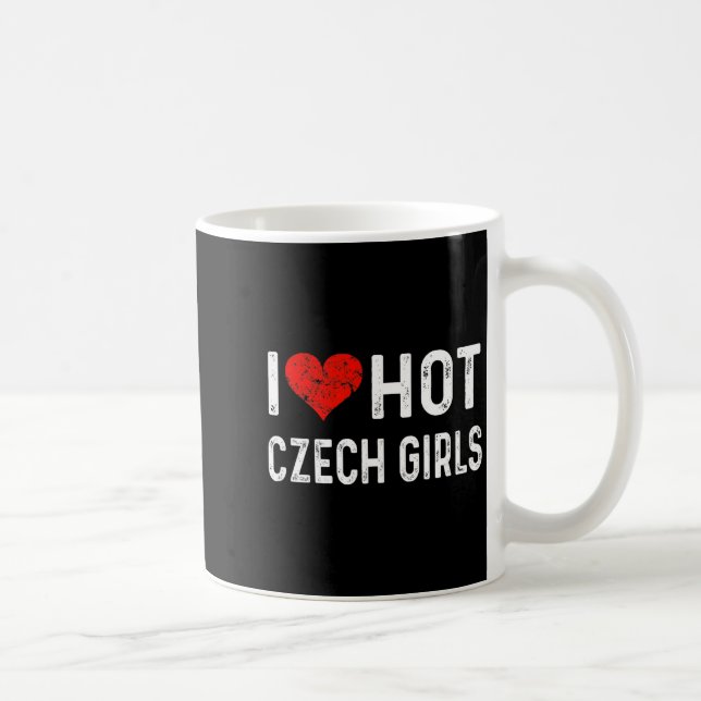 Caneca De Café I Love Hot Czech Girls Czech Republic Heart Wife G (Direita)