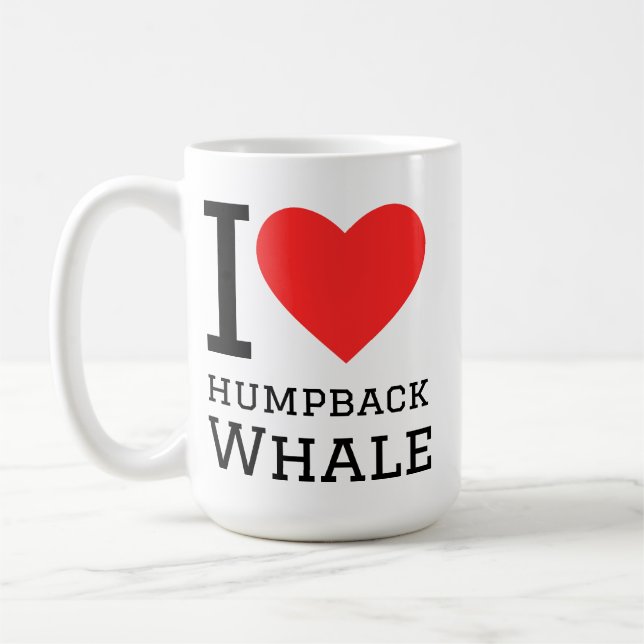 Caneca De Café I love humpback whale (Esquerda)