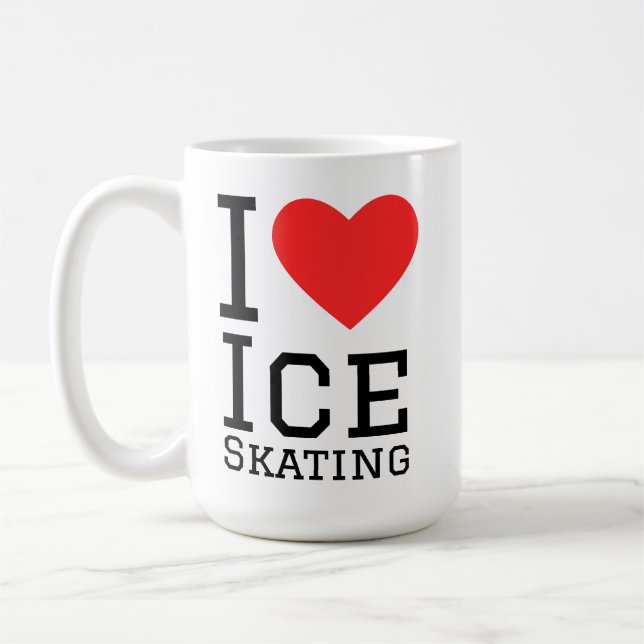 Caneca De Café I love ice skating (Esquerda)