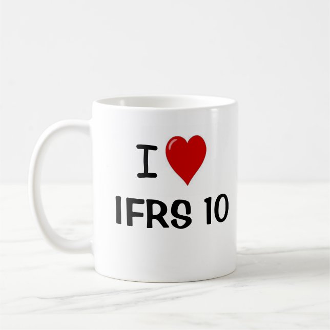 Caneca De Café I Love IFRS 10 Demonstrações Financeiras Consolida (Esquerda)