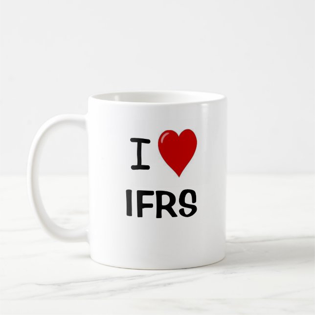Caneca De Café I Love IFRS Financial Accounting Standards (Esquerda)
