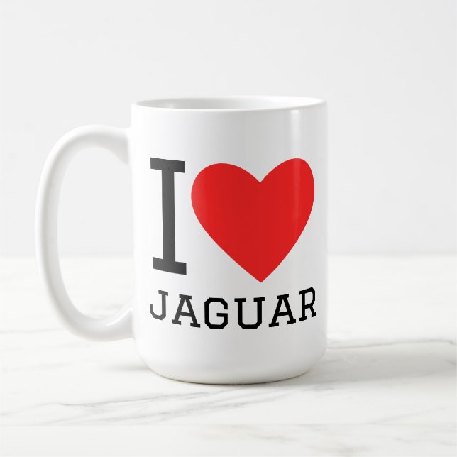Caneca De Café I love jaguar (Esquerda)