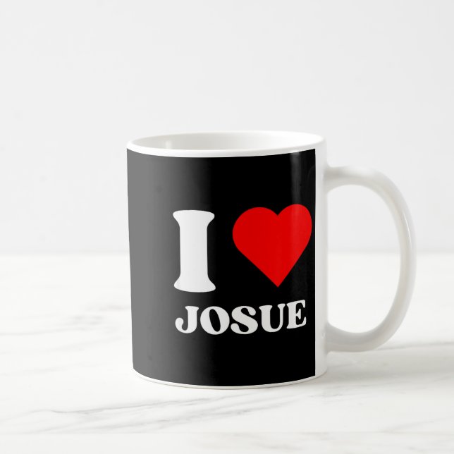Caneca De Café I Love Josue I Heart Josue Name Y2k Valentines Day (Direita)
