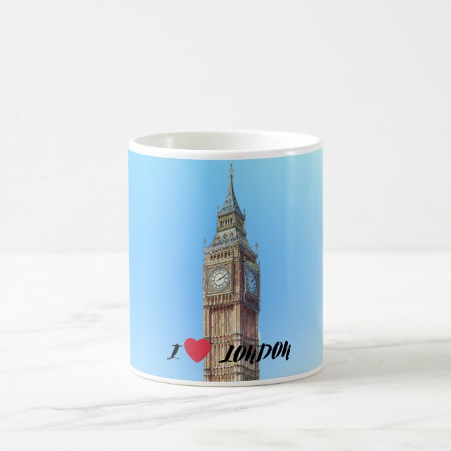 Caneca De Café I Love London Mug – Big Ben Illustration Souvenir  (Centro)