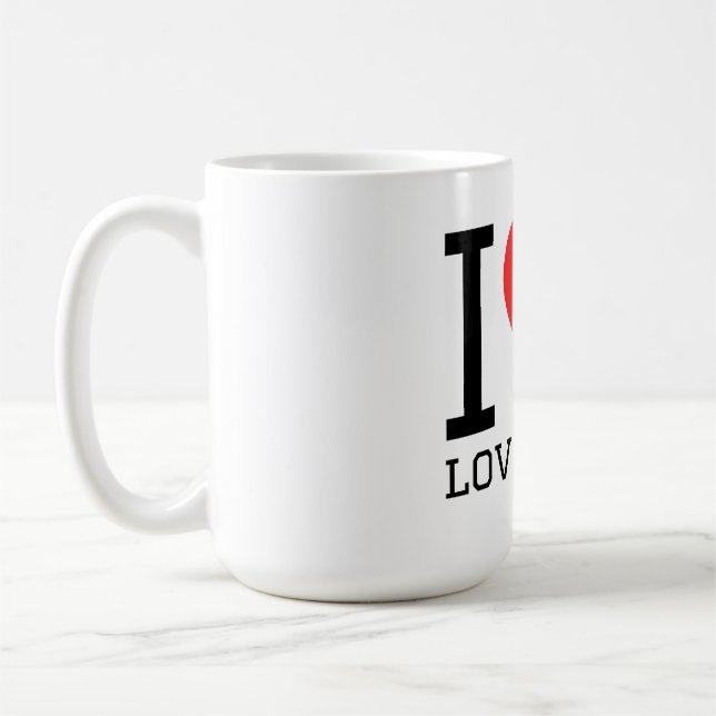 Caneca De Café I love lovebirds (Esquerda)