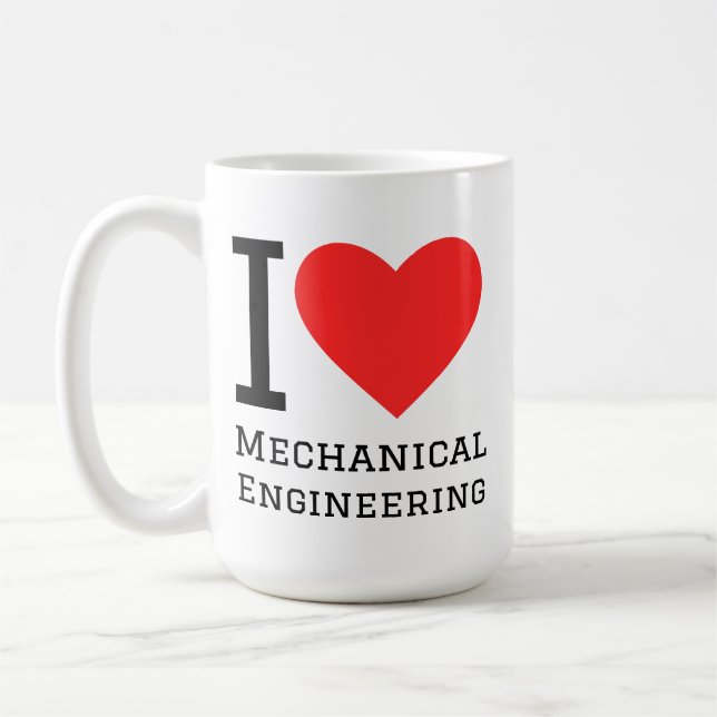 Caneca De Café I love mechanical engineering (Esquerda)