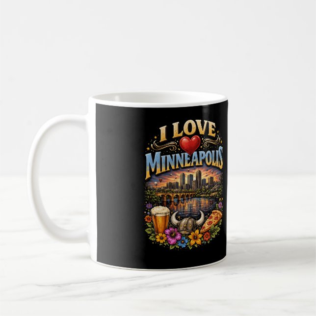 Caneca De Café I Love Minneapolis (Esquerda)