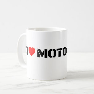 Caneca de Café I Love Moto Motocicleta