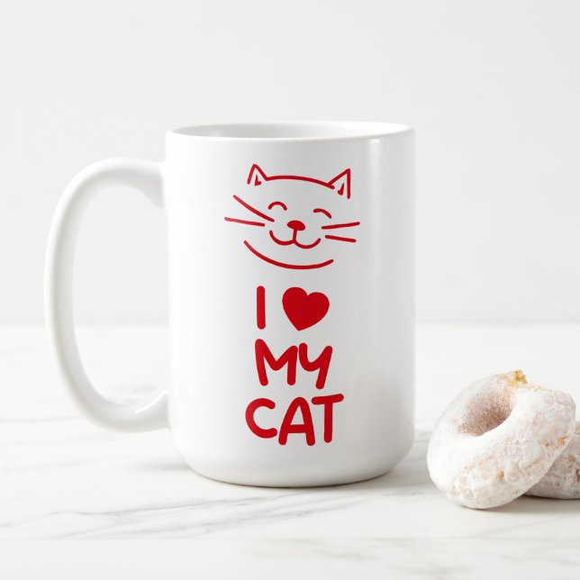 Caneca De Café I love my cat (Com Donut)