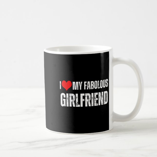 Caneca De Café I Love My Fabulous Girlfriend Retro Style Valentin (Direita)