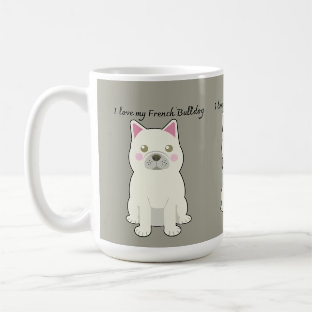 Caneca De Café I Love my French Bulldog (Esquerda)