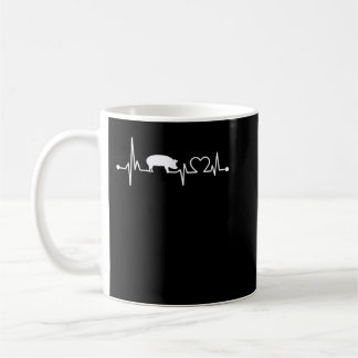Caneca De Café I Love My Pig Heart Valve EKG Heartbeat  Funny Gif