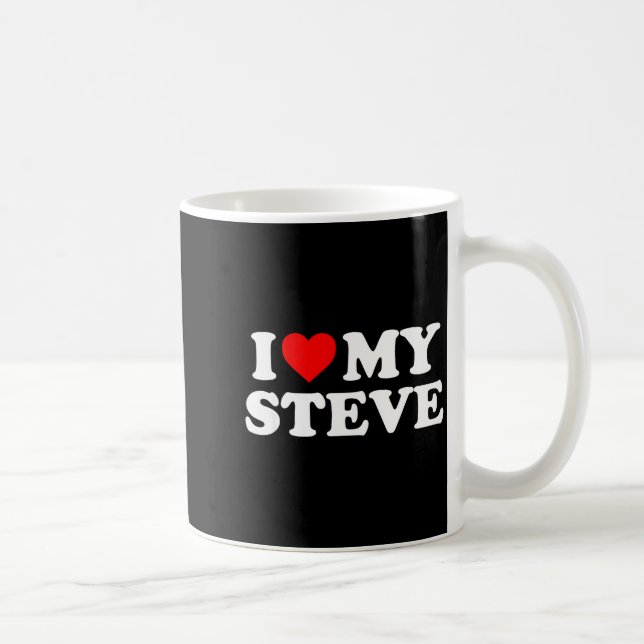Caneca De Café I Love My Steve  (Direita)