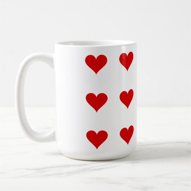 Caneca De Café I love my Valentine`s Day - Mug with hearts  (Esquerda)