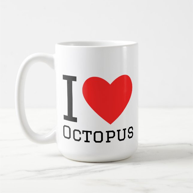 Caneca De Café I love octopus (Esquerda)