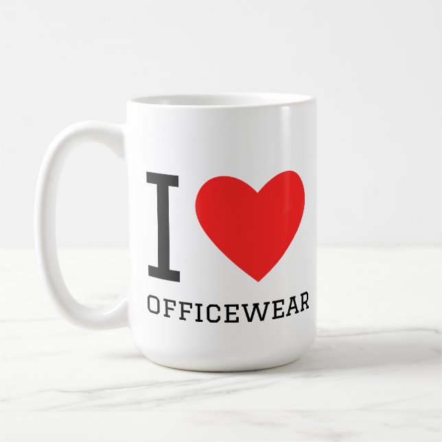 Caneca De Café I love officewear (Esquerda)