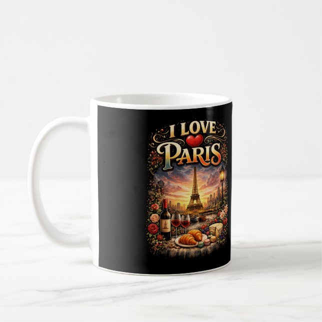 Caneca De Café I Love Paris (Esquerda)