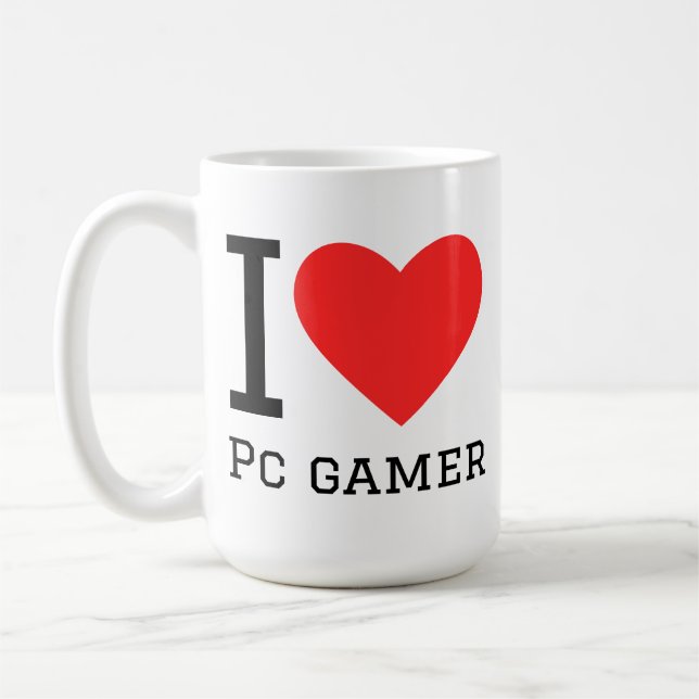 Caneca De Café I love pc gamer (Esquerda)