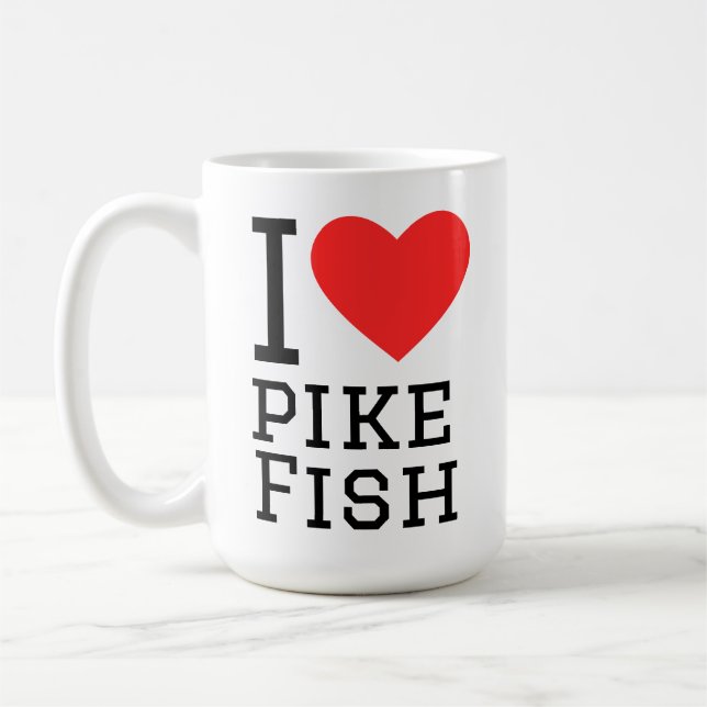 Caneca De Café I love pike fish (Esquerda)