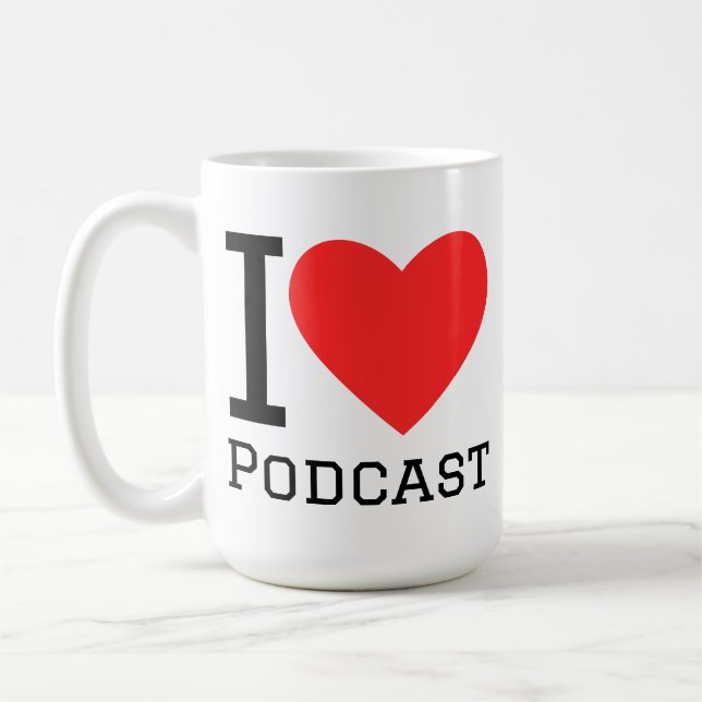 Caneca De Café I love podcast (Esquerda)