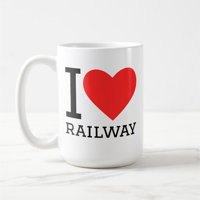 Caneca De Café I love railway  (Esquerda)