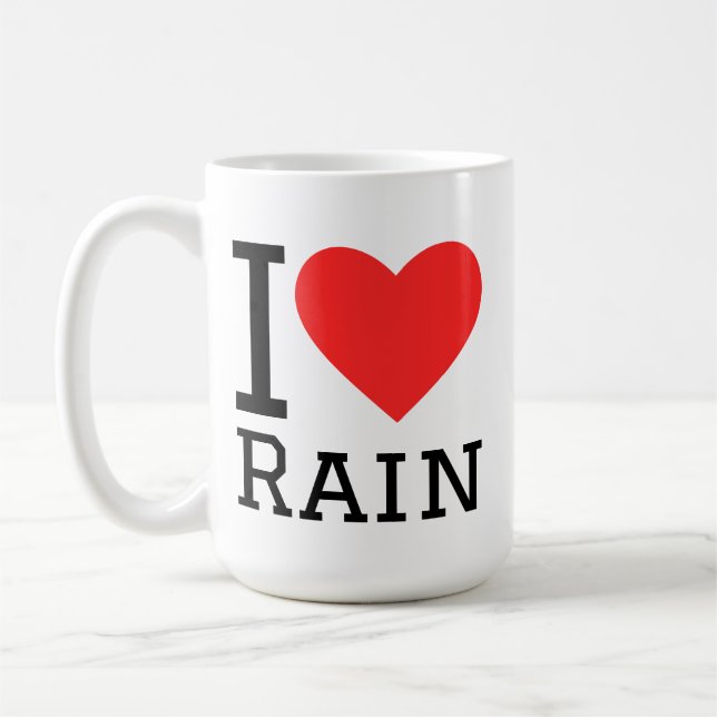 Caneca De Café I love rain (Esquerda)