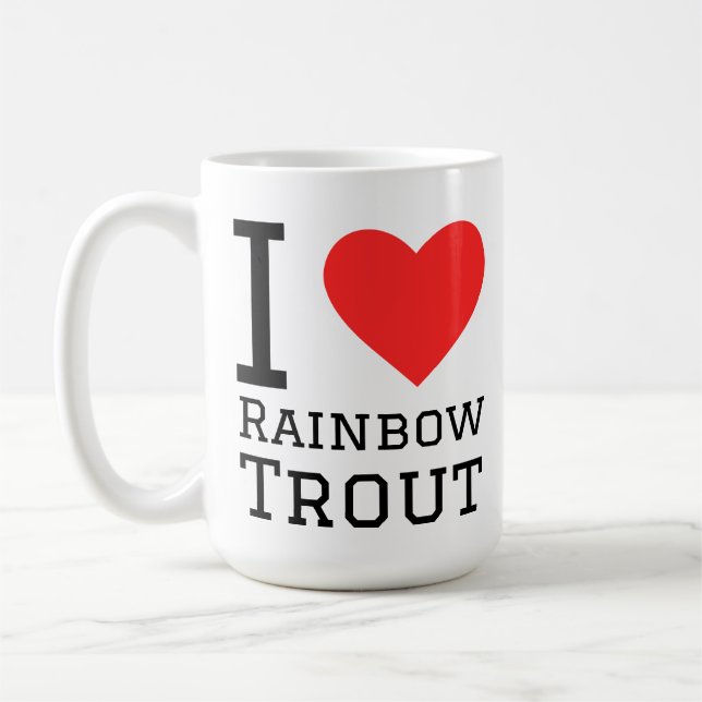 Caneca De Café I love rainbow trout (Esquerda)