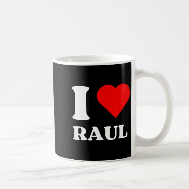 Caneca De Café I Love Raul I Heart Raul Name Y2k Valentines Day  (Direita)