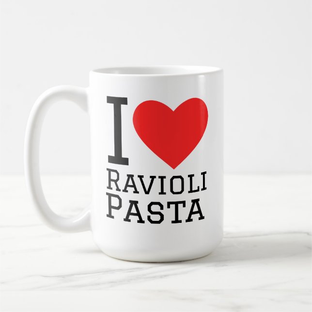 Caneca De Café I love ravioli pasta (Esquerda)