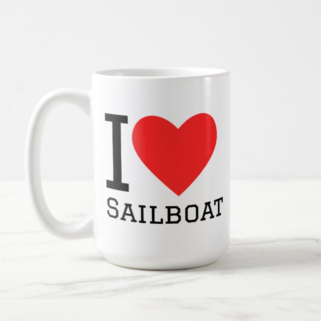 Caneca De Café I love sailboat (Esquerda)