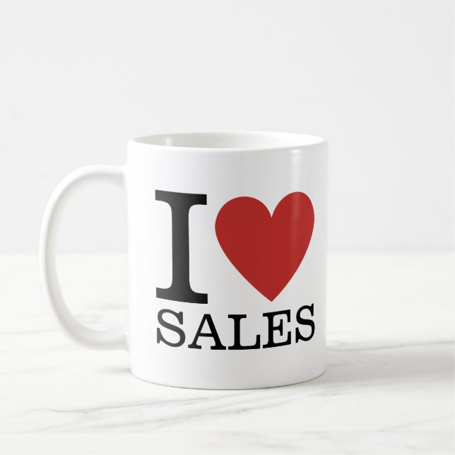 Caneca De Café I ❤️ Love Sales - Sales Department - Mug (Esquerda)