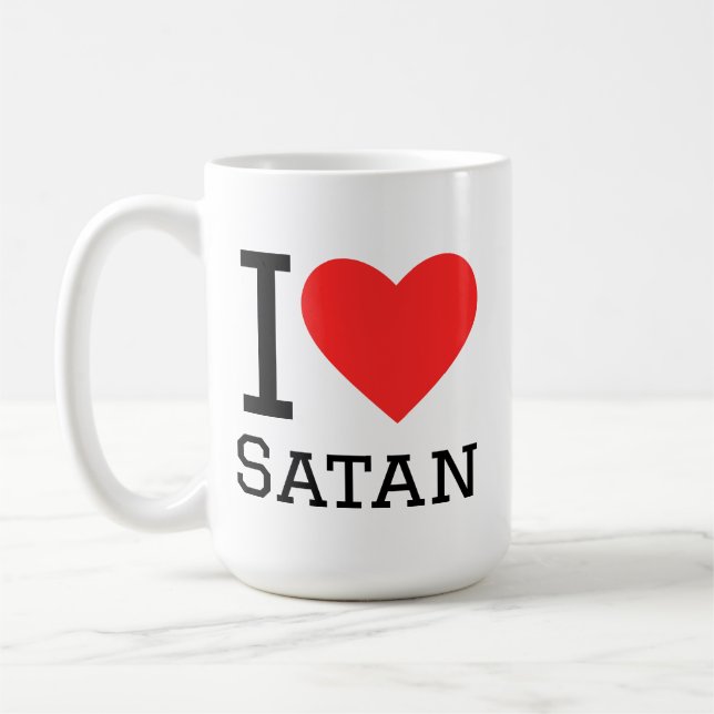 Caneca De Café I love satan (Esquerda)