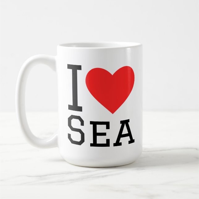 Caneca De Café I love sea (Esquerda)