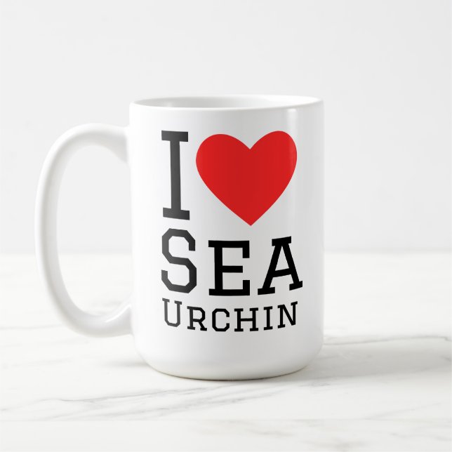 Caneca De Café I love sea urchin (Esquerda)