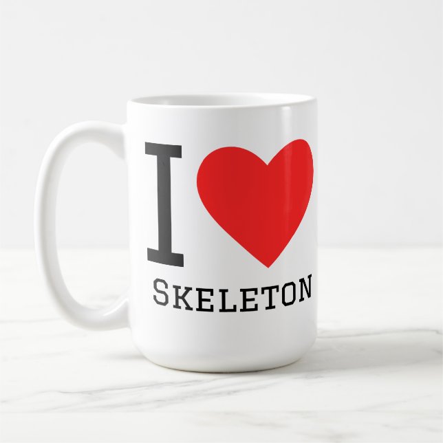 Caneca De Café I love skeleton  (Esquerda)