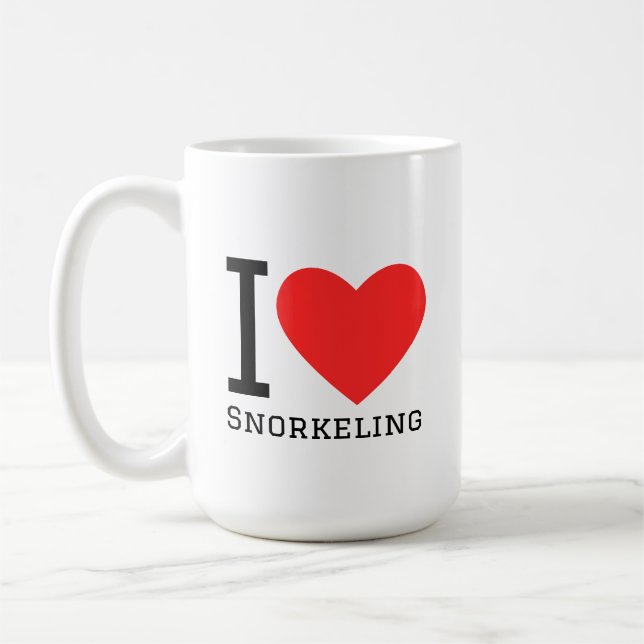 Caneca De Café I love snorkeling (Esquerda)
