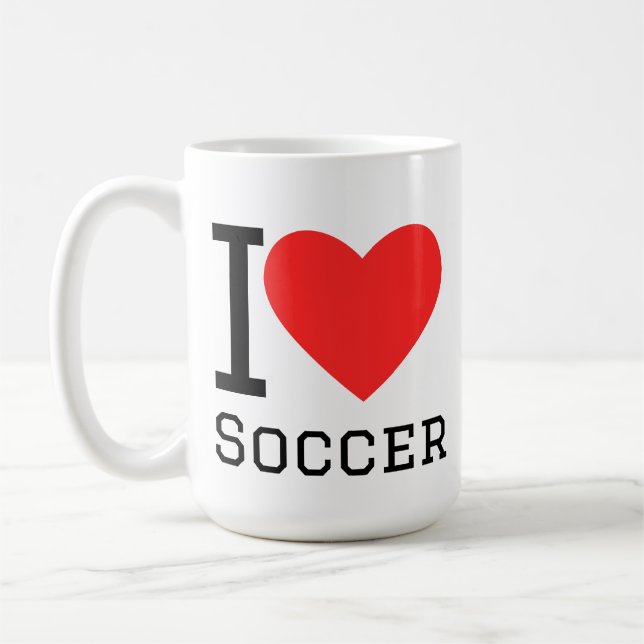 Caneca De Café I love soccer (Esquerda)