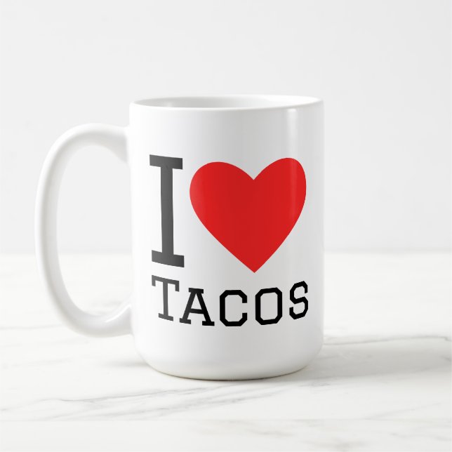 Caneca De Café I love tacos (Esquerda)