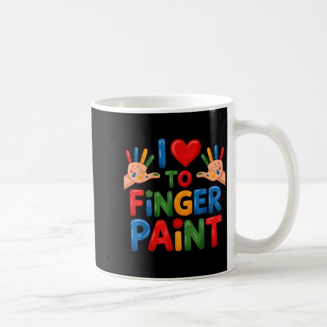 Caneca De Café I Love To Finger Paint Couples Art Teacher Finger  (Direita)
