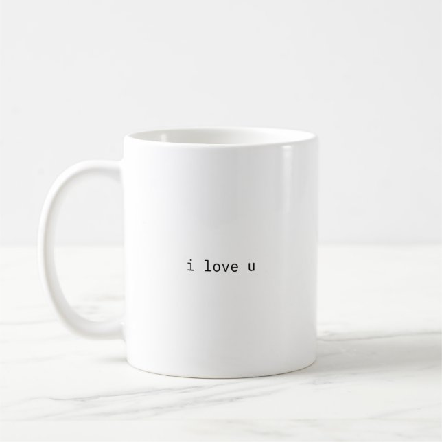 Caneca De Café "i love u" simple mug  (Esquerda)