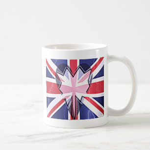 Caneca De Café "I Love UK" Art Impressão